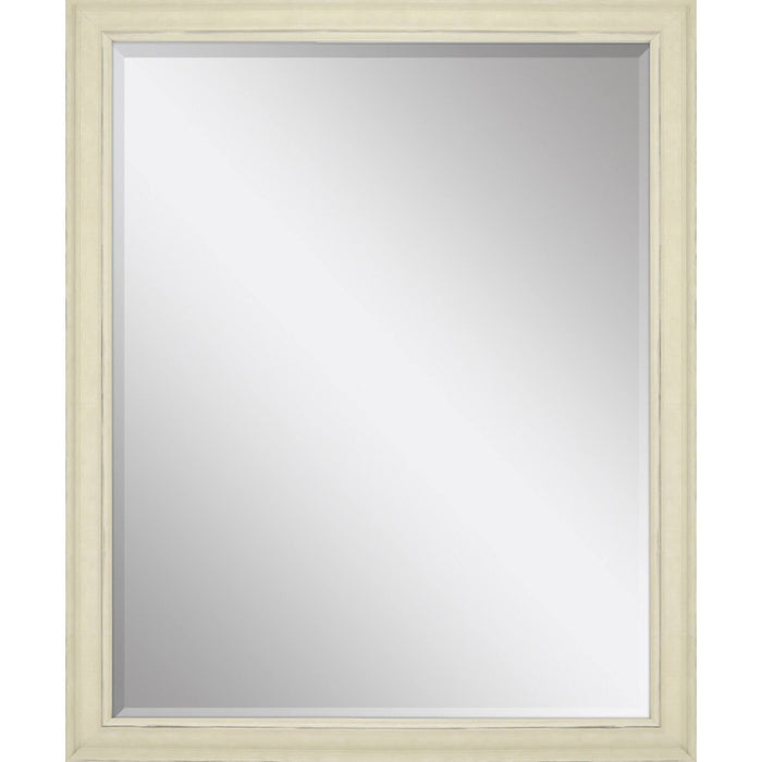 44" Solid Wood Framed Accent Mirror - White