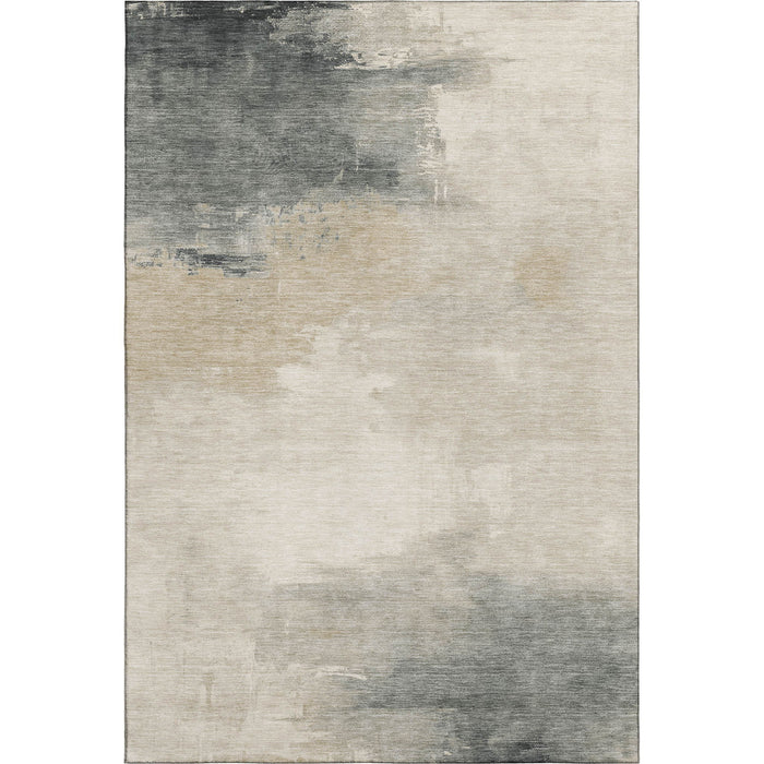 10' X 14' Abstract Washable Area Rug With UV Protection (696686) - Beige / Ivory / Gray