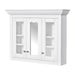 Wall-mounted Giga white bathroom medicine cabinet with mirror and five adjustable closed shelves, ideal for bathroom storage.