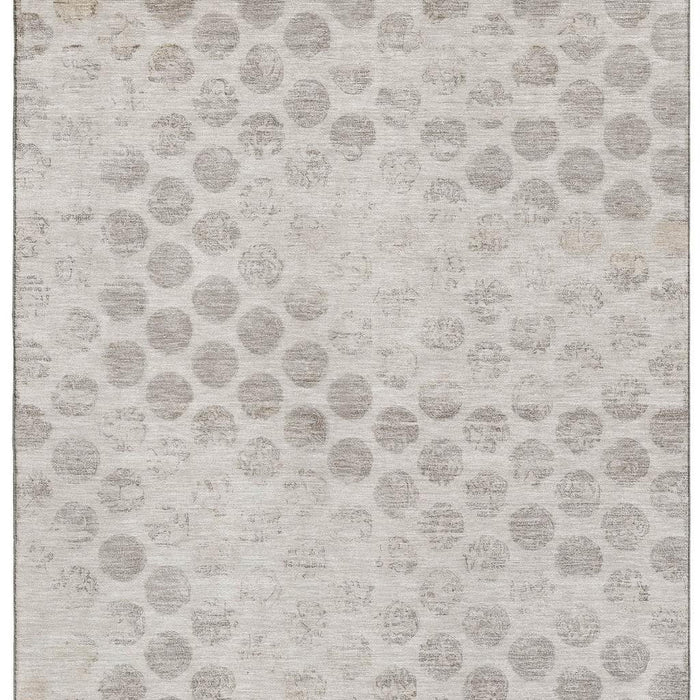 10' X 14' Geometric Washable Area Rug With UV Protection (695774) - Taupe / Beige