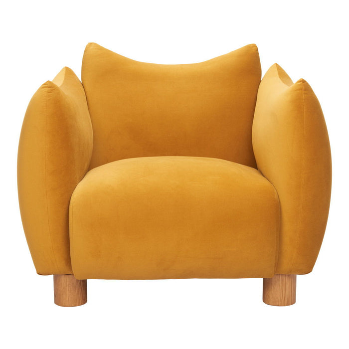 Mustard Upholstered Arm Chair - Mustard / Yellow