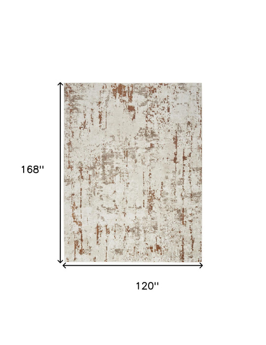 10' X 14' Abstract Area Rug (551510) - Cream