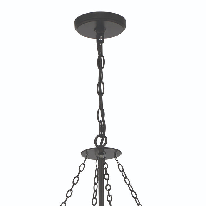 Candle Style Multi Light Metal Dimmable Chandelier - Black / Gold