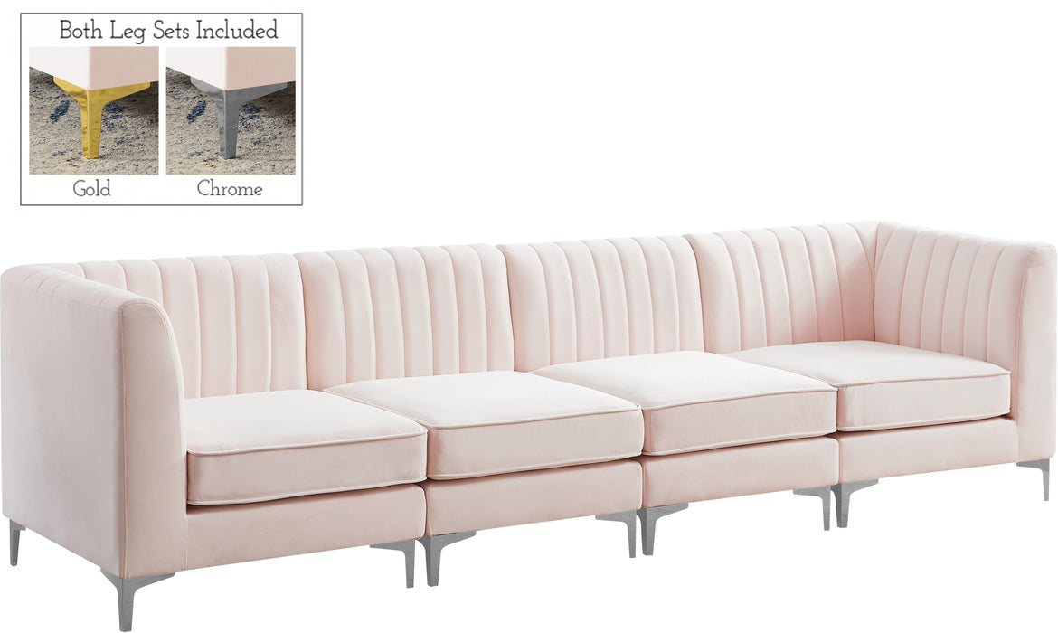 Alina - Modular Sectional - Pink - Fabric - Modern & Contemporary