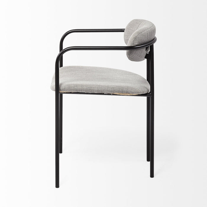 Fabric Dining Arm Chairs (Set of 2) - Gray