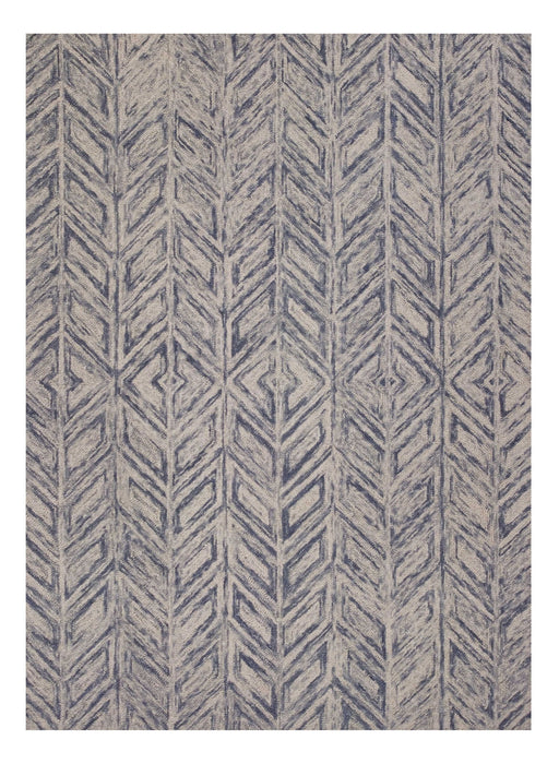 9' x 12' Wool Hand Tufted Area Rug - Blue And Beige