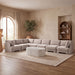 Meridian Furniture Hammond velvet upholstered 7-piece sectional sofa in stationary design, featuring plush cushions and modern style.