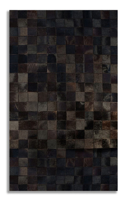 8' X 10' Cowhide Patchwork Area Rug (544475) - Chocolate