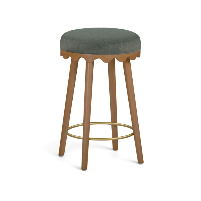 Oodle - Performance Vegan Mohair Light Walnut Stool