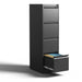 Giga steel vertical file cabinet with lock for A4, legal, and letter size documents, featuring multiple drawers for secure storage.