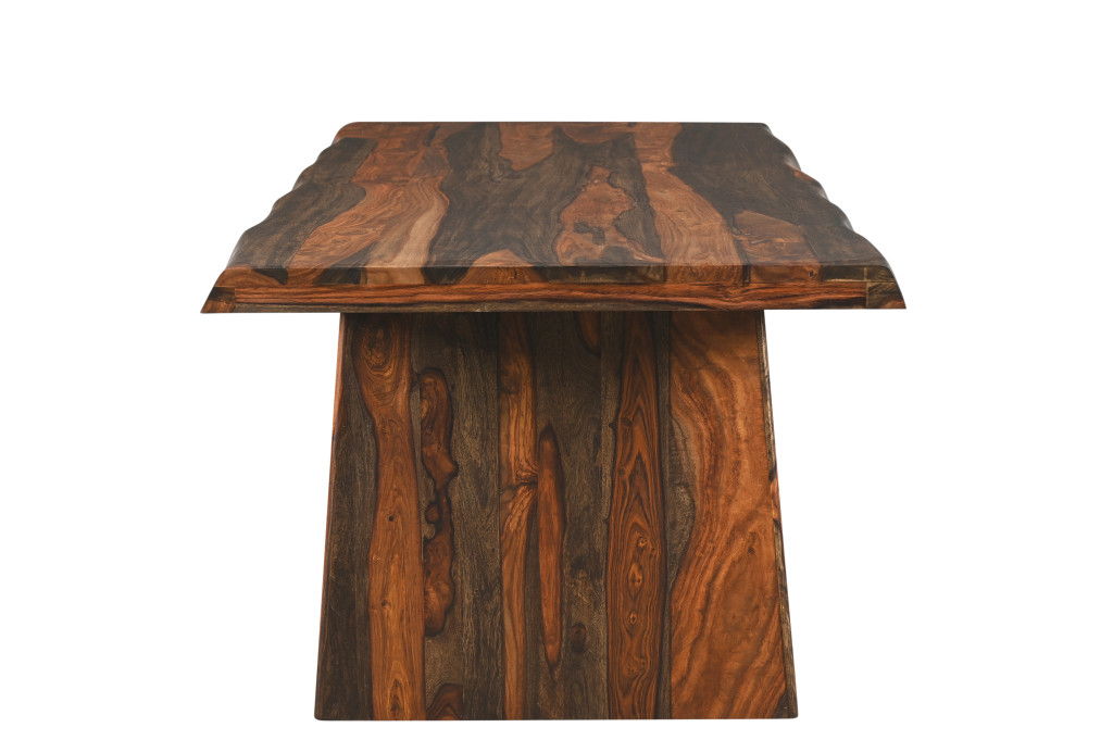 86" Solid Wood Dining Table - Dark Brown