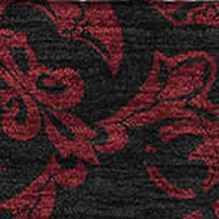9' X 12' Medallion Washable Area Rug With UV Protection - Red And Black