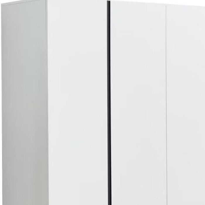 74" Four Door Four Drawer Combo Dresser - White And Black