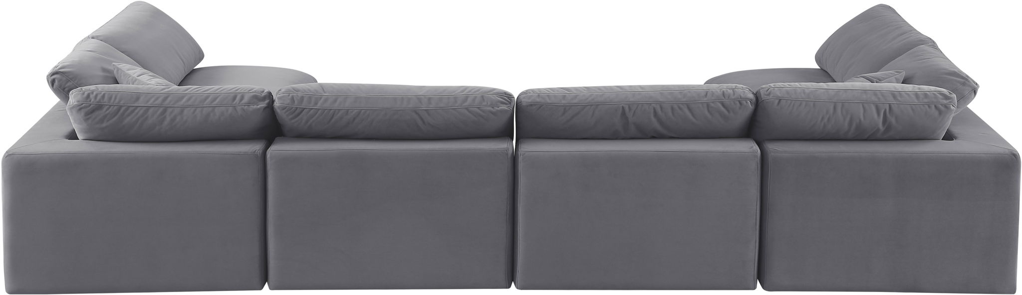 Comfy - 6 Piece Velvet Modular Armless Sectional