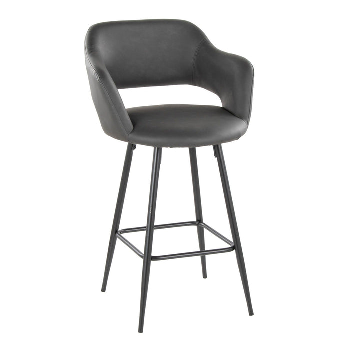 Margarite - 26" Fixed-Height Counter Stool - Black Metal (Set of 2)