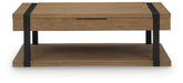 Signature Design by Ashley Jorannti living room end table with sleek wood surface and modern design.