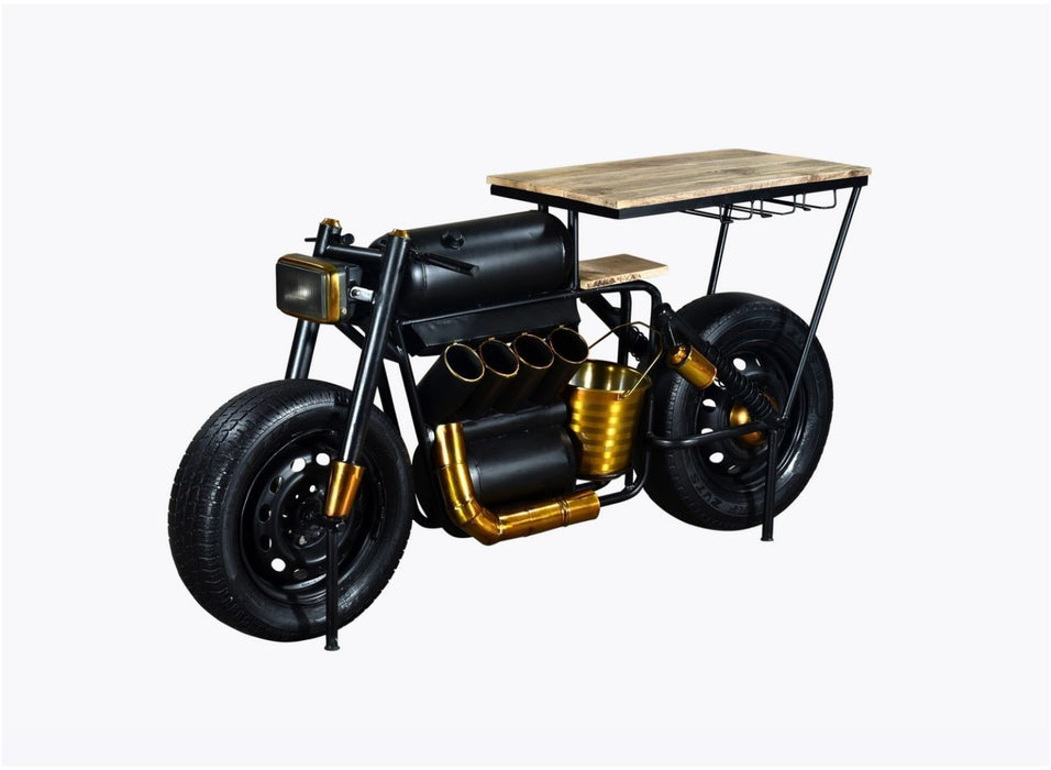 17" X 70.5" X 33" Vector Bike Bar - Black / Gold
