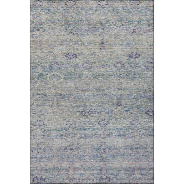 10' X 14' Abstract Washable Area Rug With UV Protection (717518) - Plum / Lavender