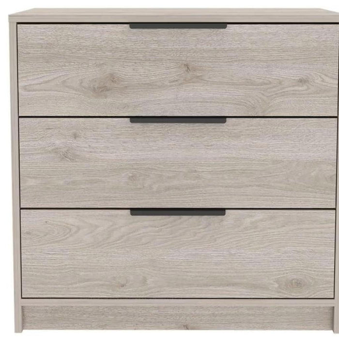 Wood Three Drawer Dresser - Light Gray
