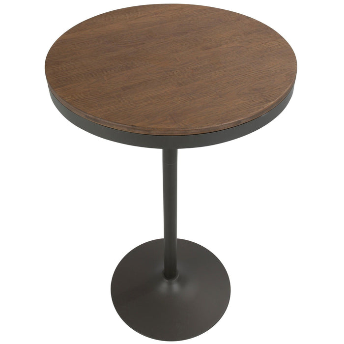Dakota - Adjustable Bar / Dinette Table - Gray Finish And Brown