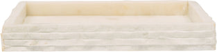 Marble tray by Meridian Furniture featuring a sleek, polished genuine marble surface and elegant tray design.
