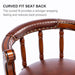 Giga Swivel Cow Top Wooden Bar Stool with backrest, 28-30 inch height, 360-degree swivel for home kitchen counters.