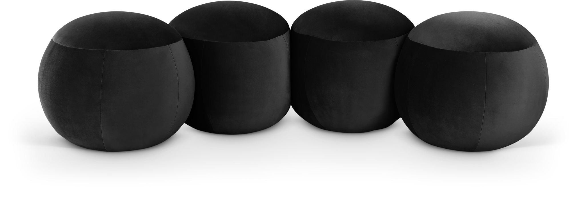 Velvet upholstered Apollo bench by Meridian Furniture with a sleek, modern design and plush cushioning.