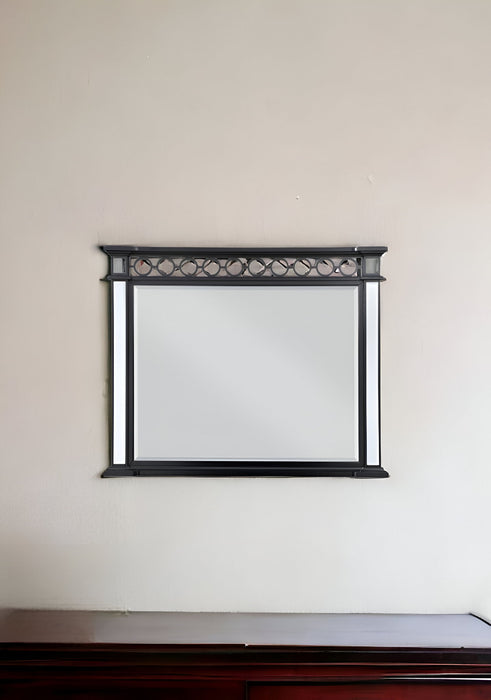 42" Framed Mounted Dresser Mirror - Gunmetal