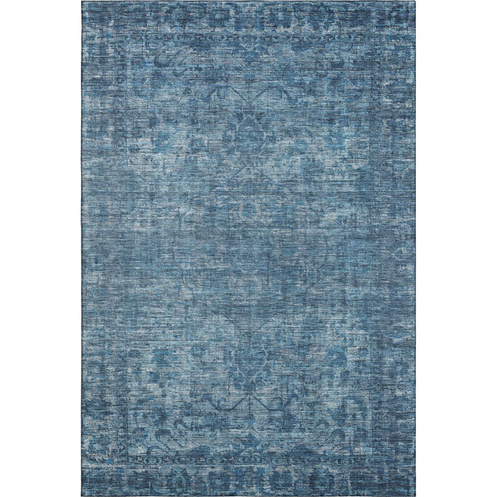 10' X 14' Oriental Washable Area Rug With UV Protection (699903) - Blue / Navy Blue