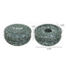 Set of two speckled green Gabby stacking candle holders by TOV Furniture, modern ceramic candle holders with a textured finish.