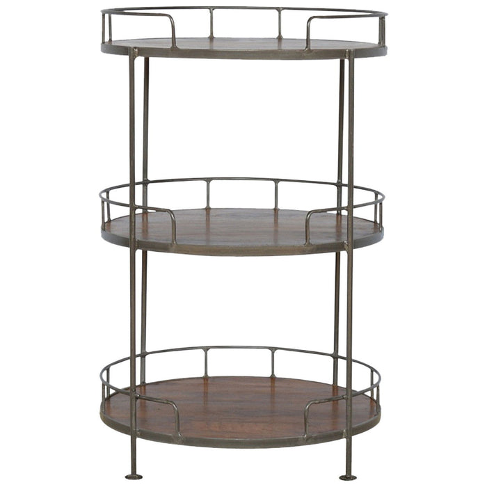 Solid Wood Wood End Table With Drawer Shelf (719338) - Brown