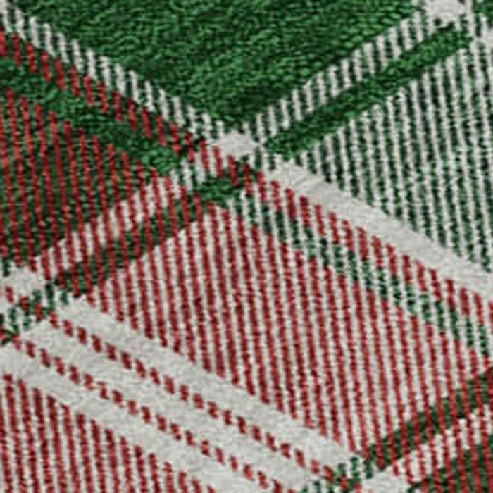 10' X 14' Abstract Geometric Washable Area Rug With UV Protection (701882) - Emerald / Red / Green