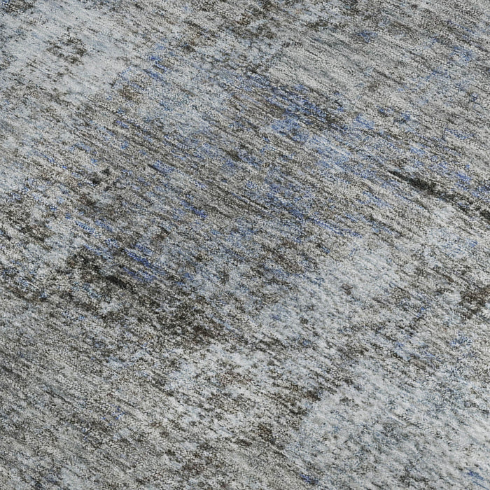 10' X 14' Abstract Washable Area Rug With UV Protection (716779) - Blue / Taupe