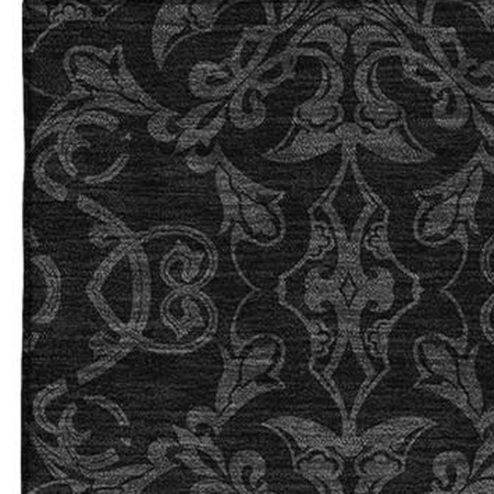 10' X 14' Medallion Washable Area Rug With UV Protection - Gray And Charcoal