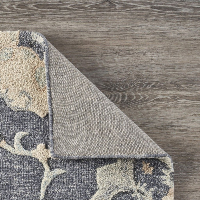 7' x 9' Wool Hand Tufted Area Rug - Blue And Gray