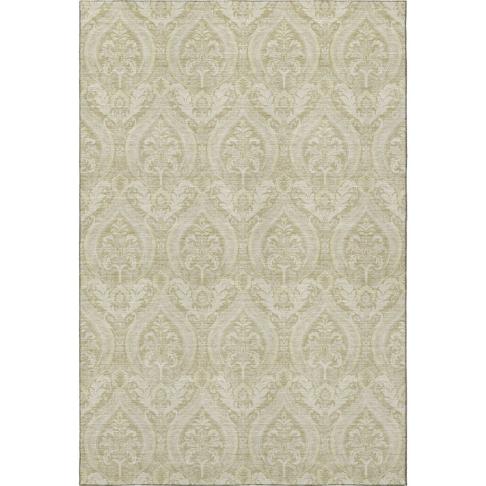 10' X 14' Floral Washable Area Rug With UV Protection (649774) - Beige / Ivory