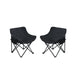 Two Giga outdoor camping chairs folding set with durable steel frames, portable and comfortable for outdoor seating.