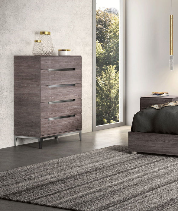 Purple Elm Viola accent chest with a sleek chest design and modern hardware, ideal for stylish storage.