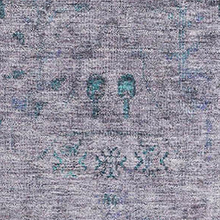 10' X 14' Oriental Washable Area Rug With UV Protection (709780) - Lavender / Teal