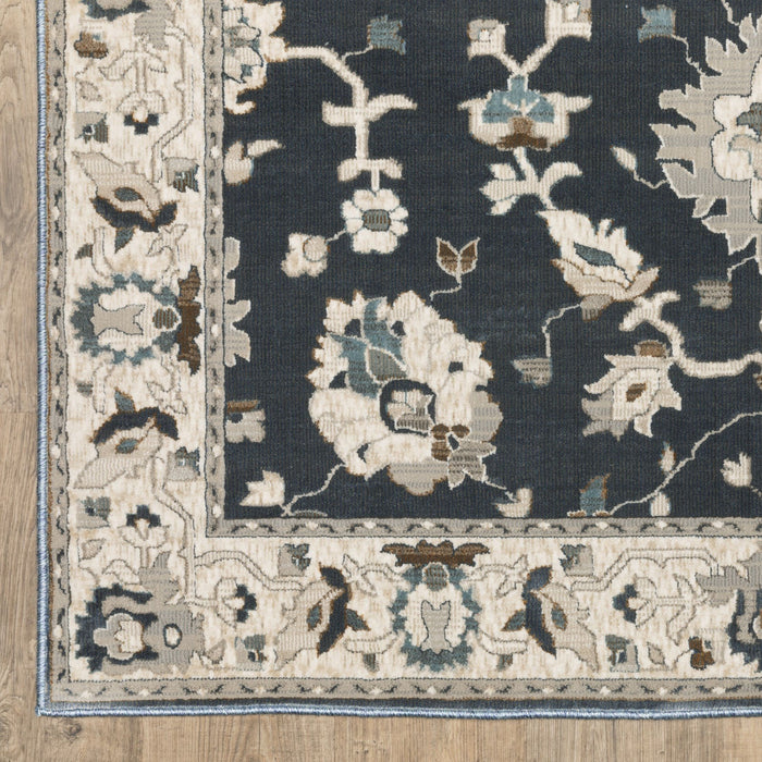 8' X 11' Traditional Oriental Area Rug - Blue