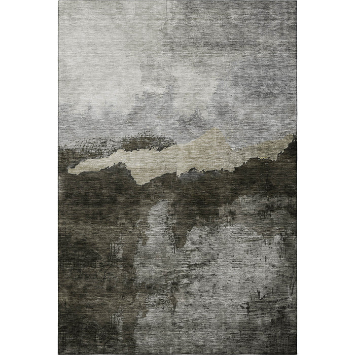10' X 14' Abstract Washable Area Rug With UV Protection (683578) - Taupe / Beige
