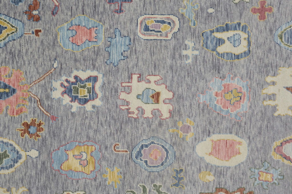 8' Persian Wool Oriental Hand Knotted Runner Rug With Fringe - Gray