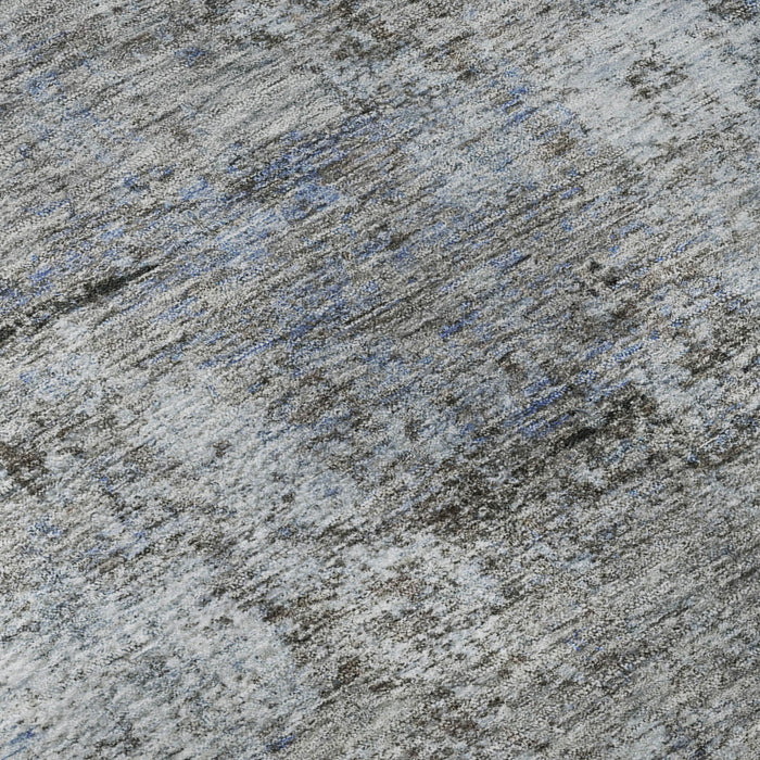 10' X 14' Abstract Washable Area Rug With UV Protection (716779) - Blue / Taupe