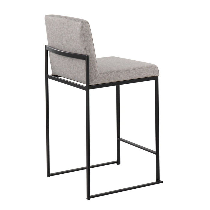 Fuji - High Back Counter Stool - Black Legs