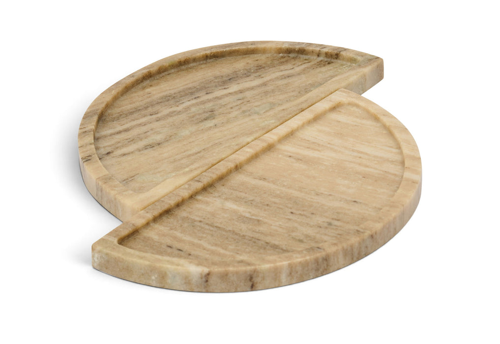 Elegant marble tray by Meridian Furniture featuring a smooth, polished surface perfect for serving or decorative use.
