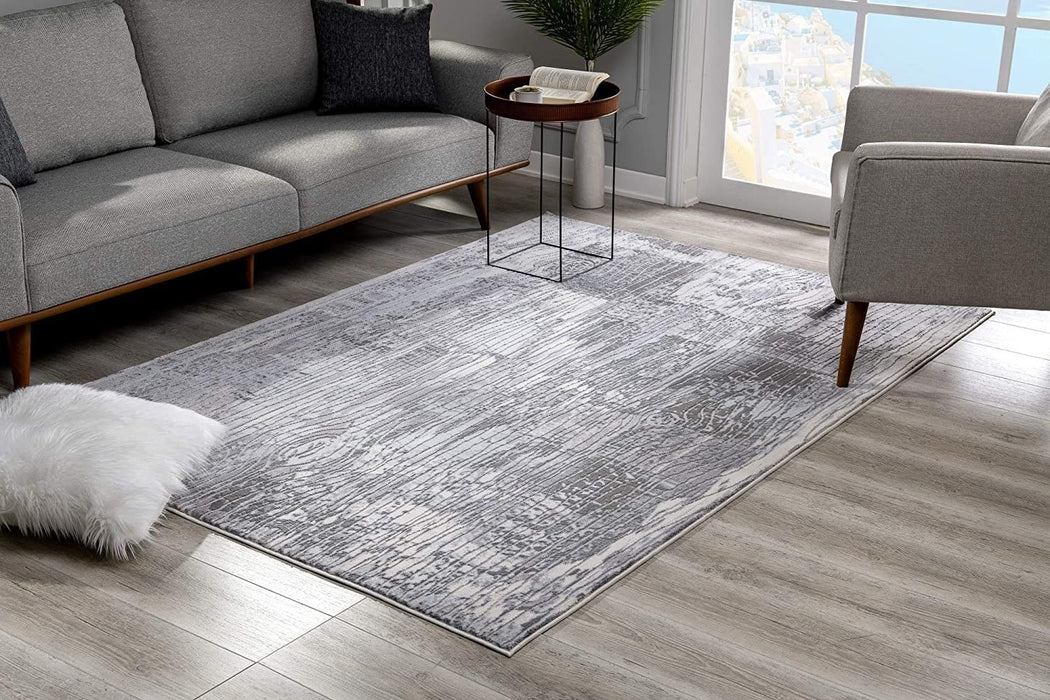 7.7' x 10.7' Abstract Power Loom Area Rug - Blue