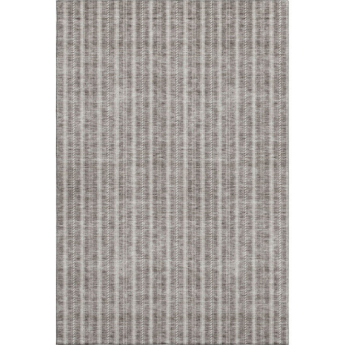 10' X 14' Striped Washable Area Rug With UV Protection (673891) - Taupe / Ivory