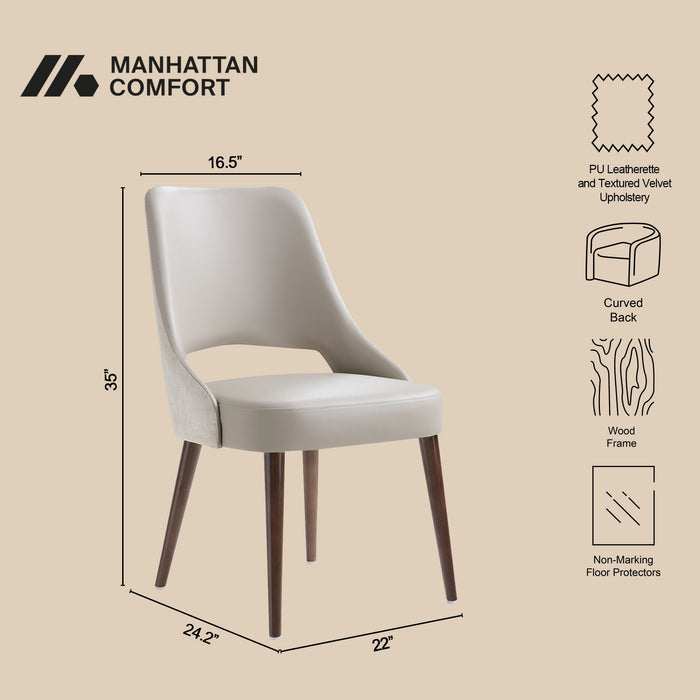 Manhattan Liora - Wood Upholstered Side Chair (Set of 2)