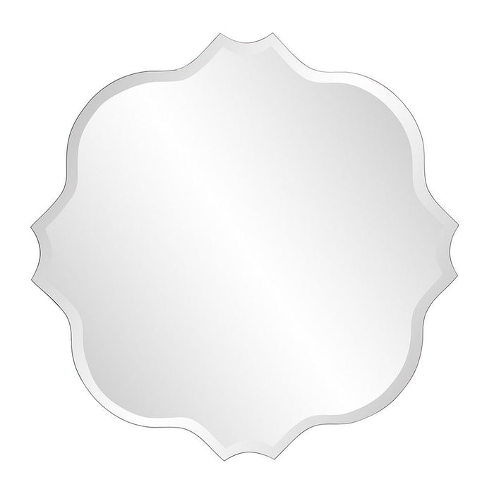 36" Quatrefoil Unframed Accent Mirror - Pearl Silver