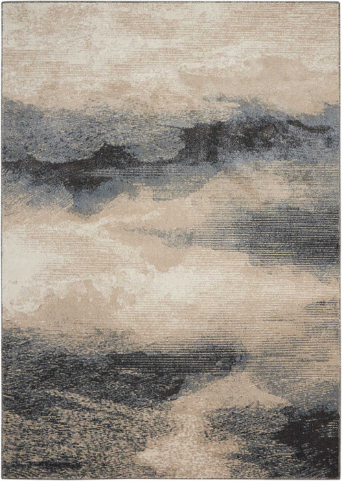 8' X 11' Abstract Non Skid Area Rug - Gray